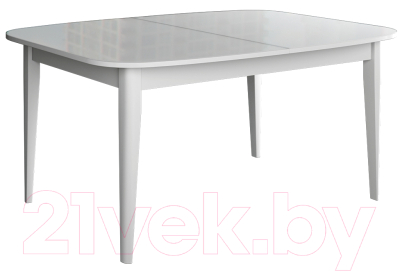 Обеденный стол Васанти Плюс Партнер ПС-1 140-180x80 (белый глянец/белый)