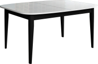 Обеденный стол Васанти Плюс Партнер ПС-4 140-180x80 (белый глянец/черный) - 