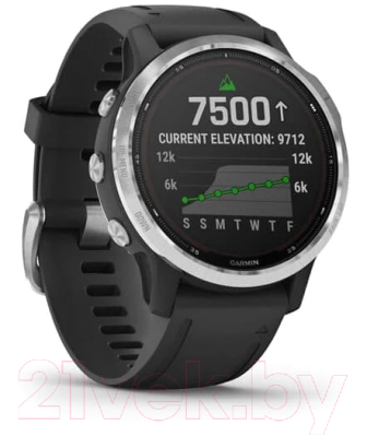 Умные часы Garmin Fenix 6 Solar / 010-02409-00 (серебристый/черный)