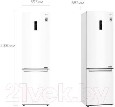 Холодильник с морозильником LG DoorCooling+ GA-B509SVUM