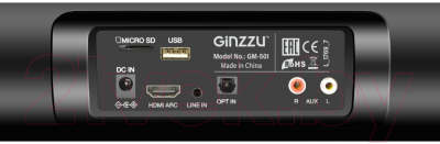 Звуковая панель (саундбар) Ginzzu GM-501