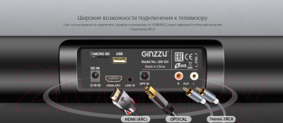 Звуковая панель (саундбар) Ginzzu GM-501