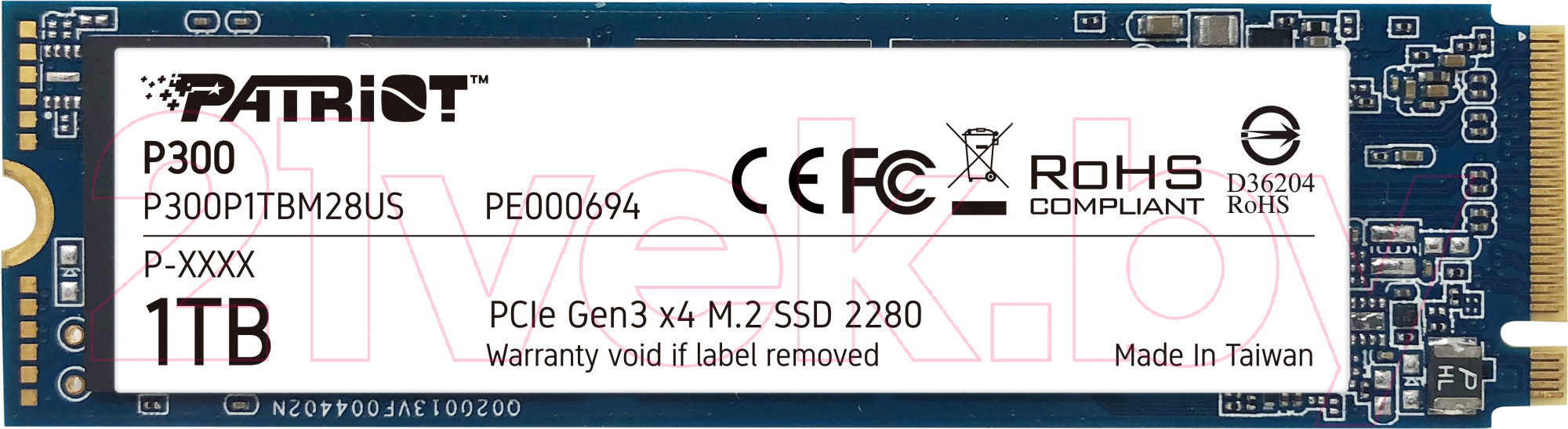 SSD диск Patriot P300 1TB M2 (P300P1TBM28)