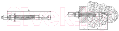 Анкер клиновой ЕКТ 10x80 / CV012552 (50шт)