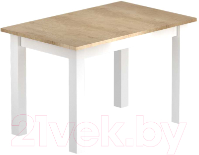 Обеденный стол Васанти Плюс Васанти-Д ВД-09 (дуб небраска натуральный/белый)