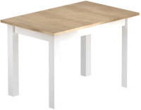 Обеденный стол Васанти Плюс Васанти-Д ВД-10 (дуб небраска натуральный/белый) - 