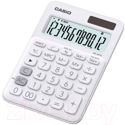 Калькулятор Casio MS-20UC-WE-S-EC (белый)
