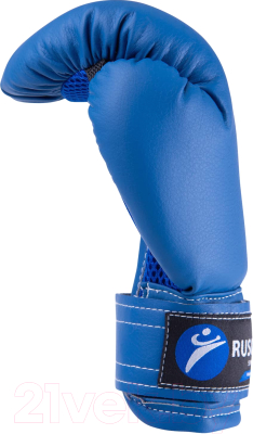 Набор для бокса детский RuscoSport 6oz (черный/синий)