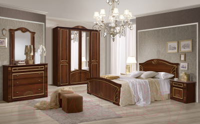 

Комплект мебели для спальни Империал, Симона 160 без ОМ ШК-4