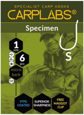 Набор крючков рыболовных Carplabs Specimen №1 / 1765104901 (6шт)