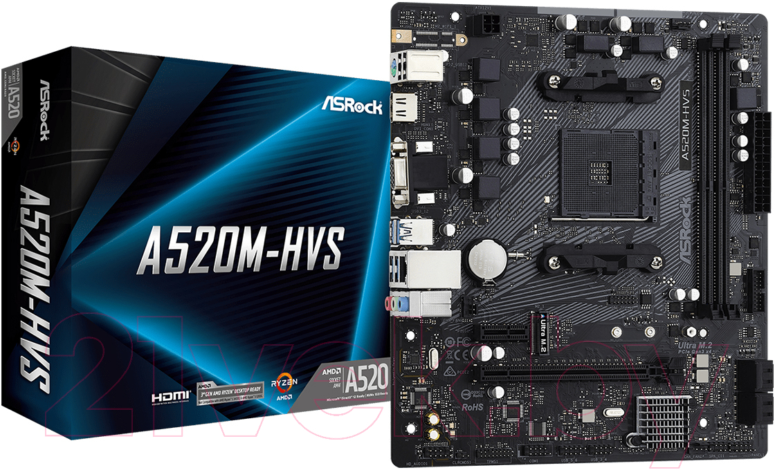 Материнская плата AsRock A520M-HVS — фото 3