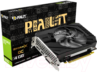 Видеокарта Palit GeForce GTX 1650 StormX OC D6 (NE61650U18G1-166F)