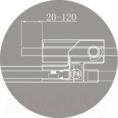 Душевая дверь Cezares SLIDER-B-1-80/90-C-NERO