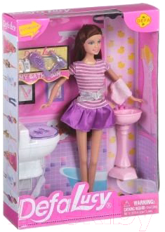 Кукла с аксессуарами Defa В ванной комнате / 8200