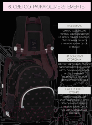 Школьный рюкзак Grizzly RG-160-1 (серый)