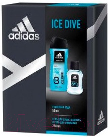 

Набор косметики для тела Adidas, Ice Dive туалетная вода 50мл + гель для душа 250мл