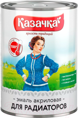 

Эмаль Казачка, Белый, Для металла и радиаторов отопления