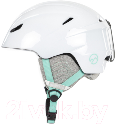 Шлем горнолыжный Glissade 8G8R9DFIRL / 17CRYSTAL-W1 (S, белый)