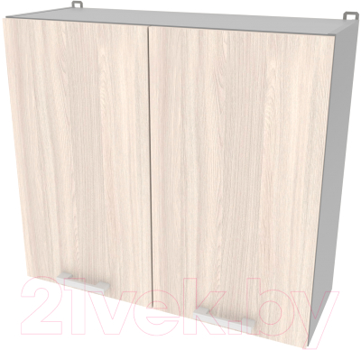 Шкаф навесной для кухни Интерлиния Компо ВШ80-720-2дв (шимо светлый)