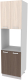 Шкаф-пенал кухонный Интерлиния Компо ПШД-№5-2145 (шимо светлый/шимо темный) - 