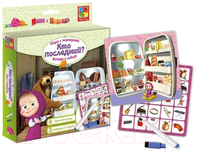 Настольная игра Vladi Toys С маркером. Маша и Медведь / VT2106-06