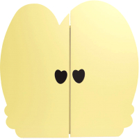 Аксессуар для куклы Paremo Кукольный шкаф Мини / PFD120-27M (нежно-желтый) - 