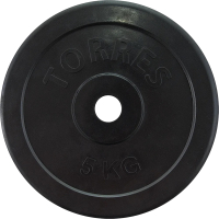 Диск для штанги Torres PL50705 (5кг, черный) - 