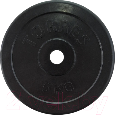 Диск для штанги Torres PL50705 (5кг, черный)