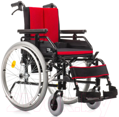 Кресло-коляска инвалидная Vitea Care Cameleon из алюминиевого сплава 16" 41см / VCWK9AC (красный)