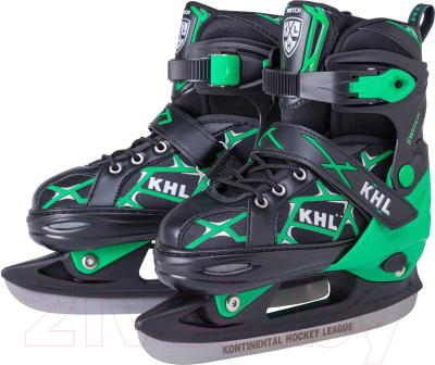 

Ролики-коньки KHL, Черный;зеленый, Switch L