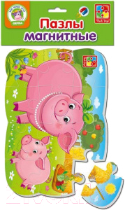 

Пазл Vladi Toys, Пазлы на магните. Свинка и поросенок / VT3205-60