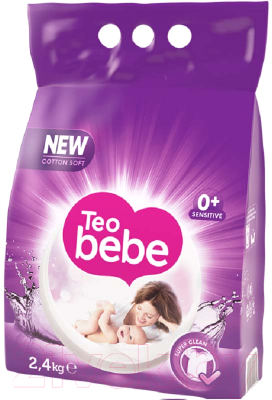 Стиральный порошок Teo Bebe Sensitive Violet для детских вещей (2.4кг)
