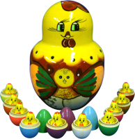 

Развивающая игрушка RNToys, Курица наседка. Матрешка / Д-425