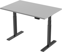 Письменный стол Smartstol 120x80x3.6 (черный/серый камень) - 