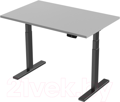 Письменный стол Smartstol 120x80x3.6 (черный/серый камень)