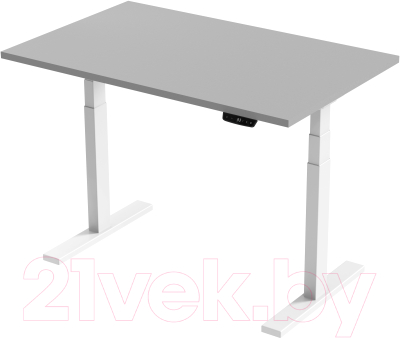 Письменный стол Smartstol 120x80x3.6 (белый/серый камень)