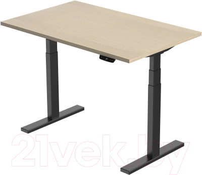 Письменный стол Smartstol 120x80x3.6 (черный/дуб феррара)