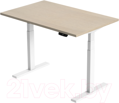 Письменный стол Smartstol Slim 160x80x1.8 (белый/дуб феррара)
