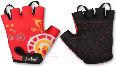 Велоперчатки Indigo Винтик SB-01-8825 (XS, красный)