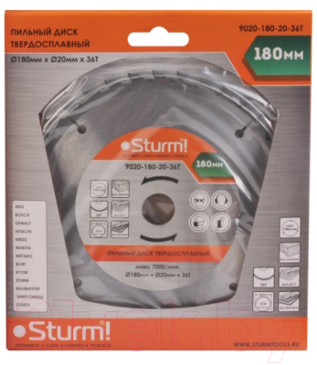 Пильный диск Sturm! 9020-180-20-36T