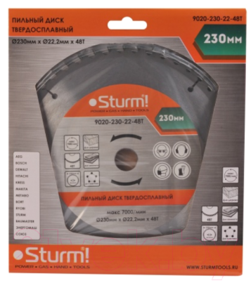 Пильный диск Sturm! 9020-230-22-48T