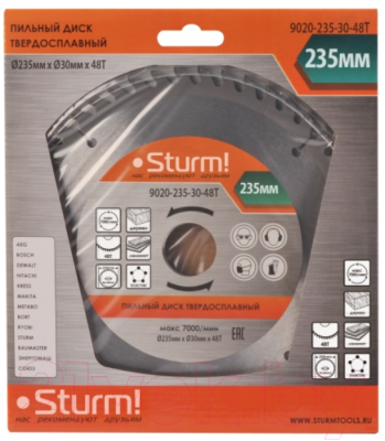 Пильный диск Sturm! 9020-235-30-48T
