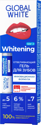 Гель для отбеливания зубов Global White Отбеливающий 6% (5мл)