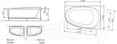 Каркас AM.PM Like W80A-170L110W-R