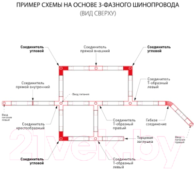 Коннектор для шинопровода Elektrostandard TRC-1-3-L-BK (черный)