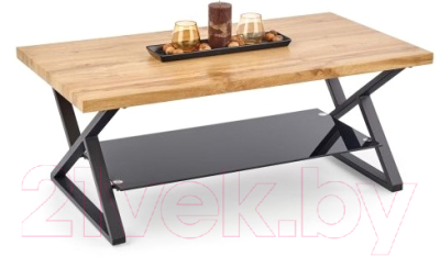 Журнальный столик Halmar Xena Prostokat (натуральный дуб/черный)