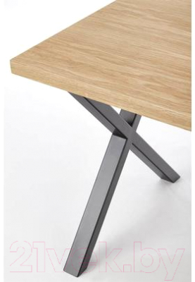 Обеденный стол Halmar Apex 140x85x76 (натуральный/черный)