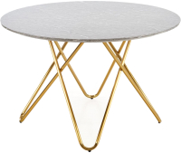 Обеденный стол Halmar Bonello 120x76 (серый мрамор/золото) - 