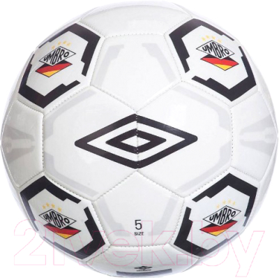 Футбольный мяч Umbro Germany 2018 Flag Supporter Ball / GGQ (размер 5, белый/черный/серый)