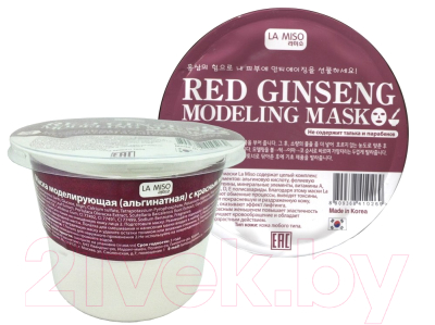 Маска для лица альгинатная La Miso Моделирующая с красным женьшенем (28г)